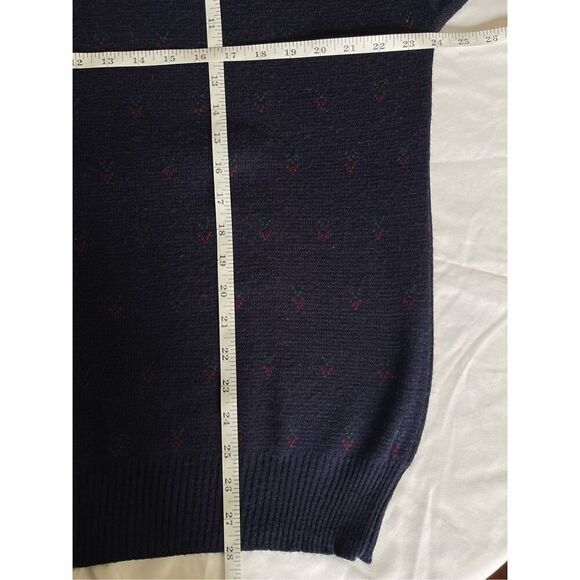 S1 90s Vintage John Ashford Grandma pa Printed Oversized Sweater One Size Wool B - Picture 4 of 5